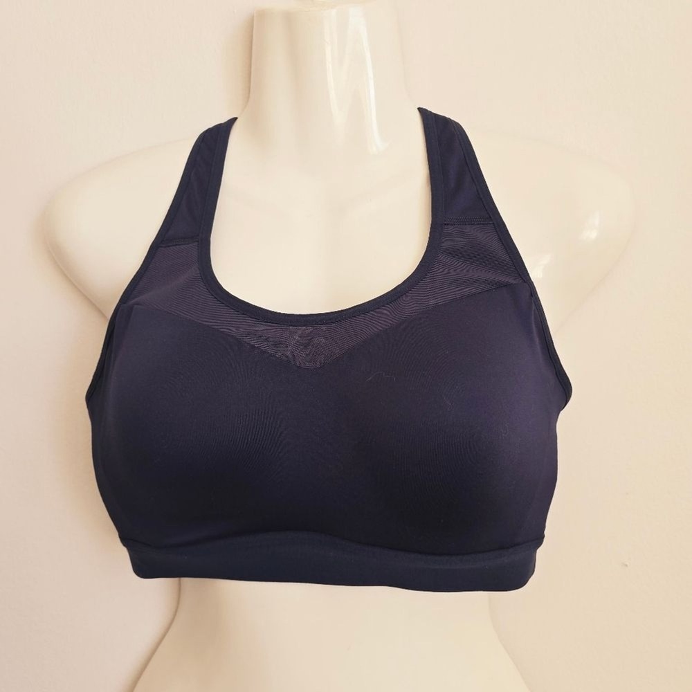 Gymshark High Support Sports Bra Navy Blue Womens M